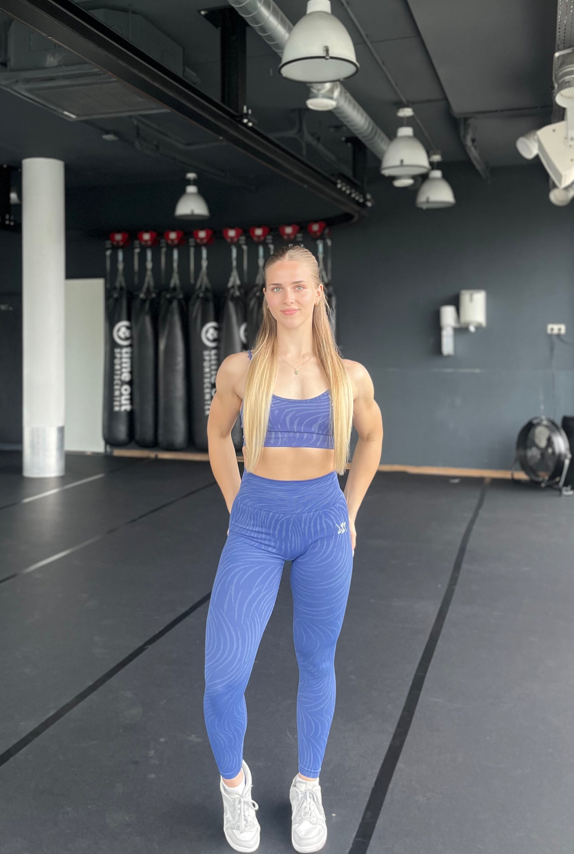 Animal leggings blue