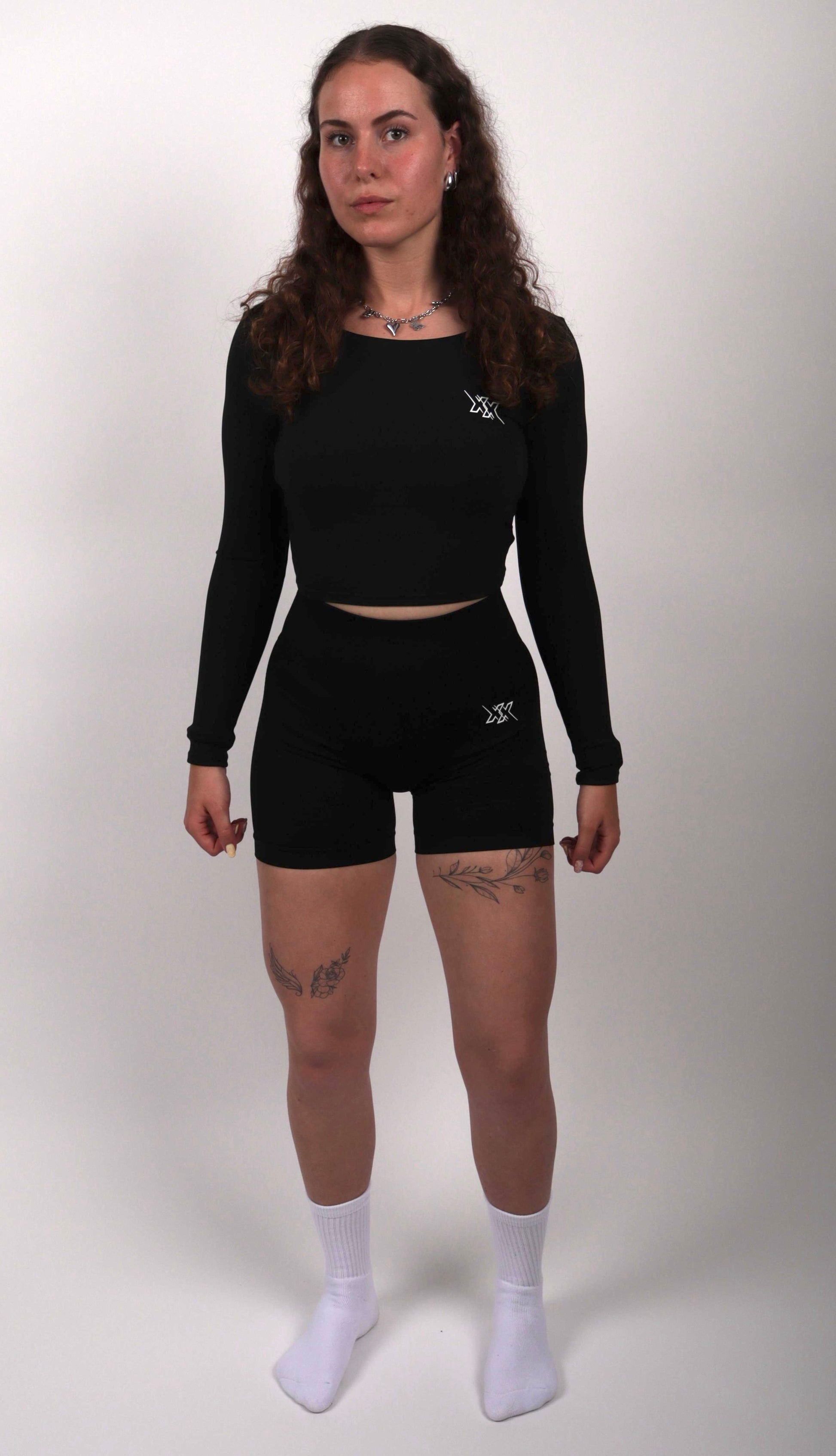 Flex Back Longsleeve – Schwarz