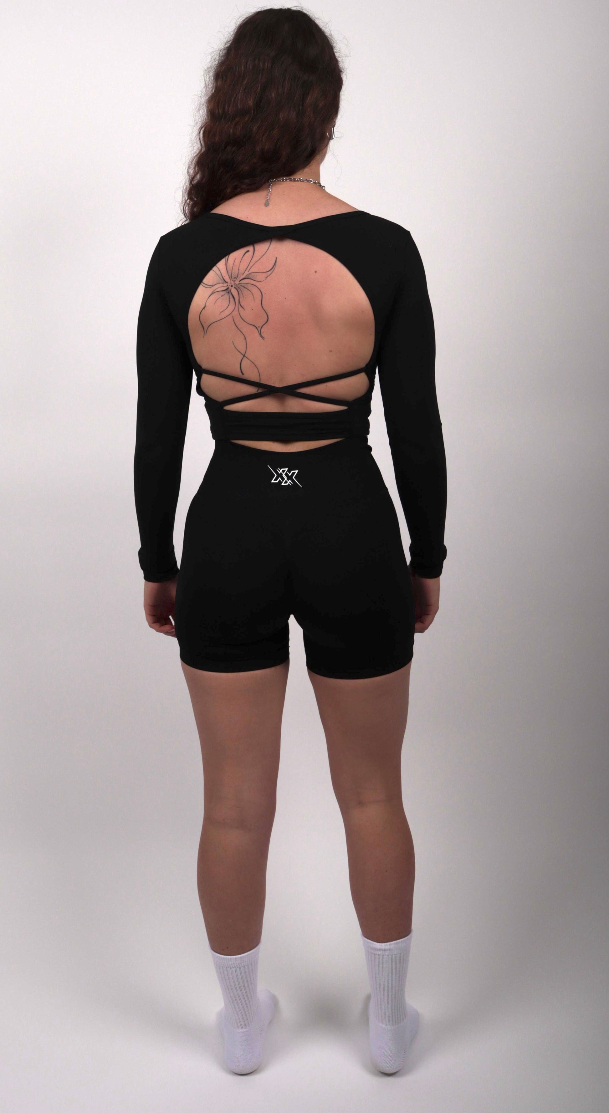 Flex Back Longsleeve – Schwarz