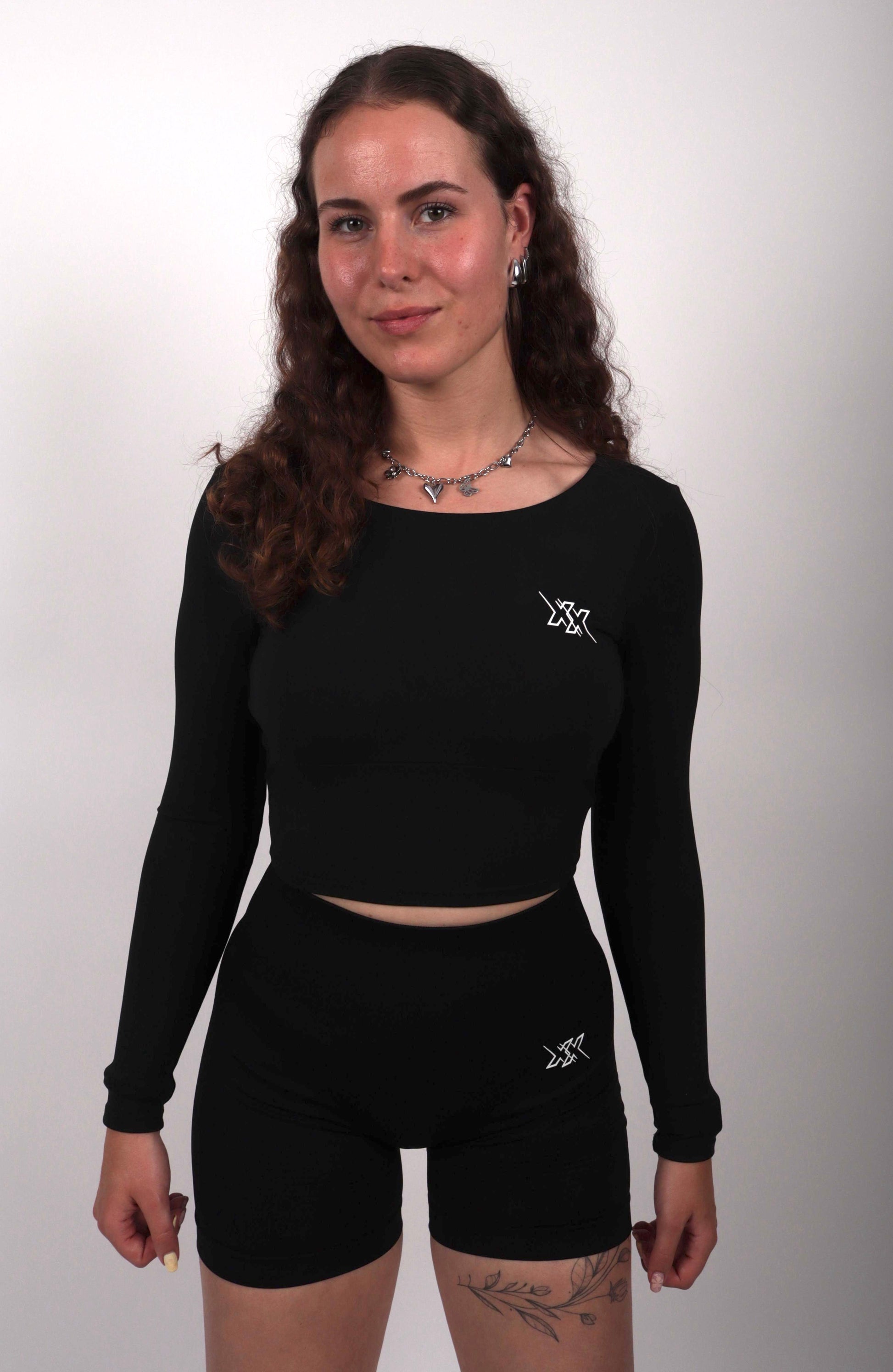 Flex Back Longsleeve – Schwarz