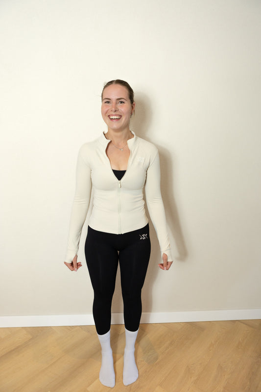 Fleece jasje cream