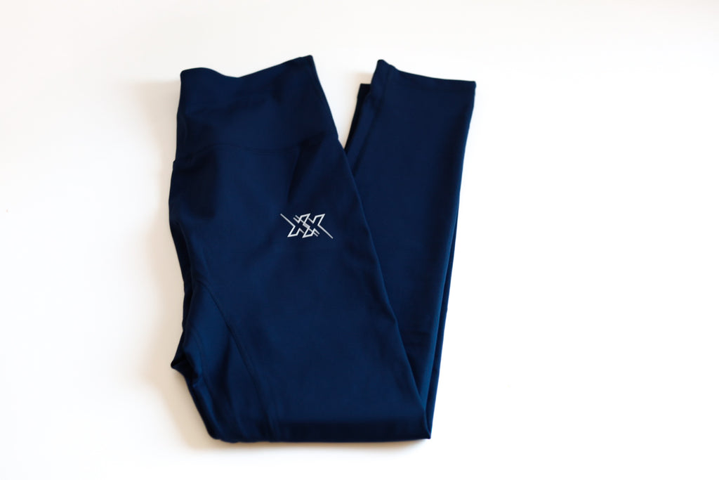Nahtlose Essential Leggings Marineblau