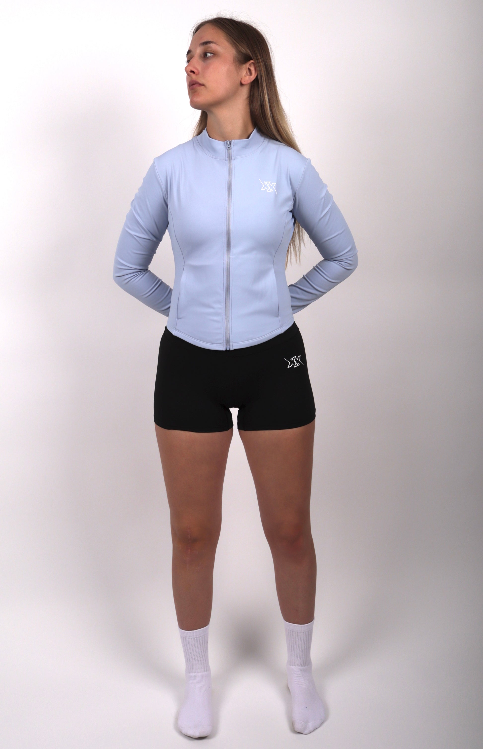 Seamless Zip Jacket – Sky Blue